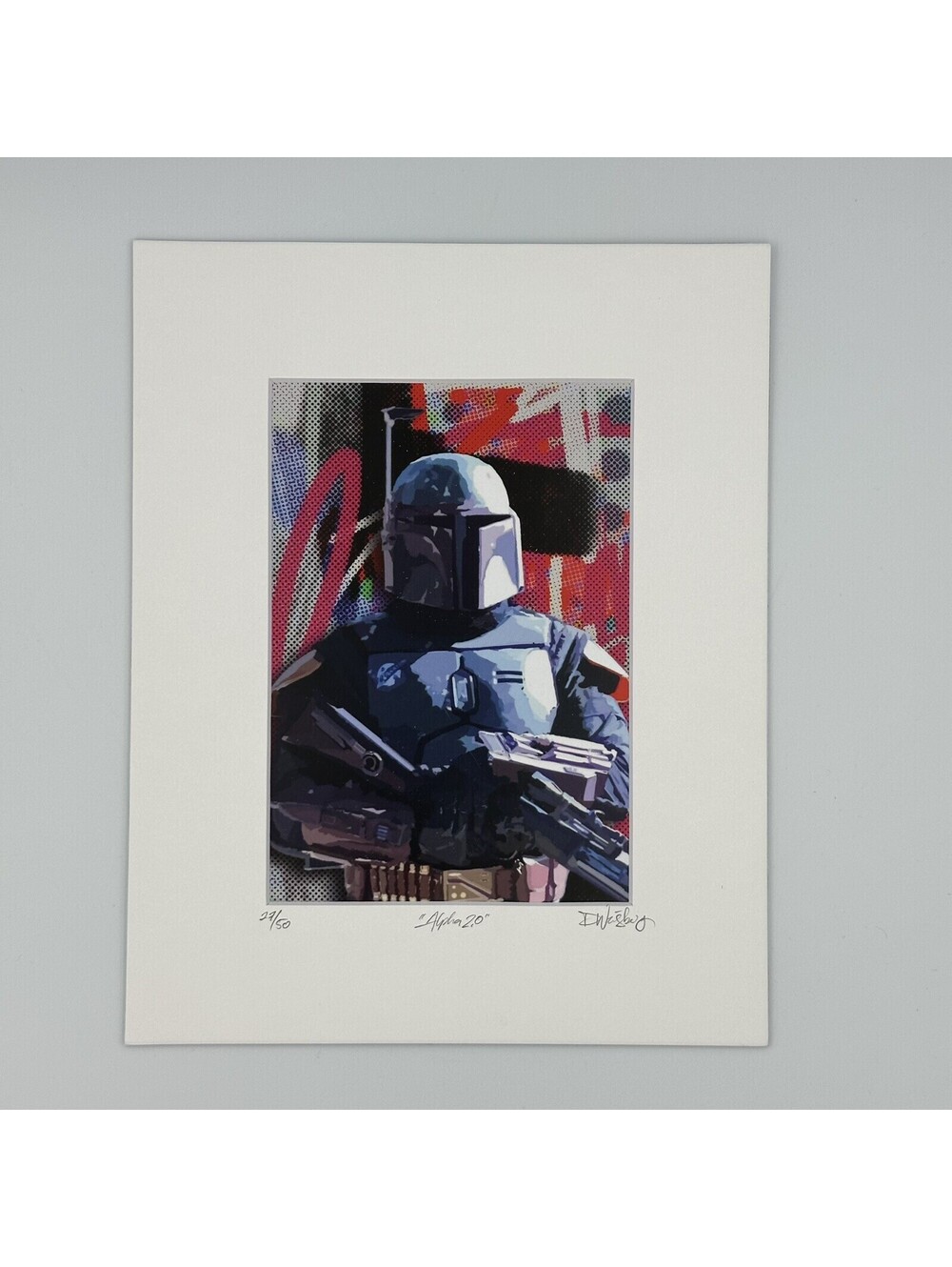 Alpha 2.0 Star Wars Boba Fett 8x10 LE Custom Signed Art Print by David Weisberg